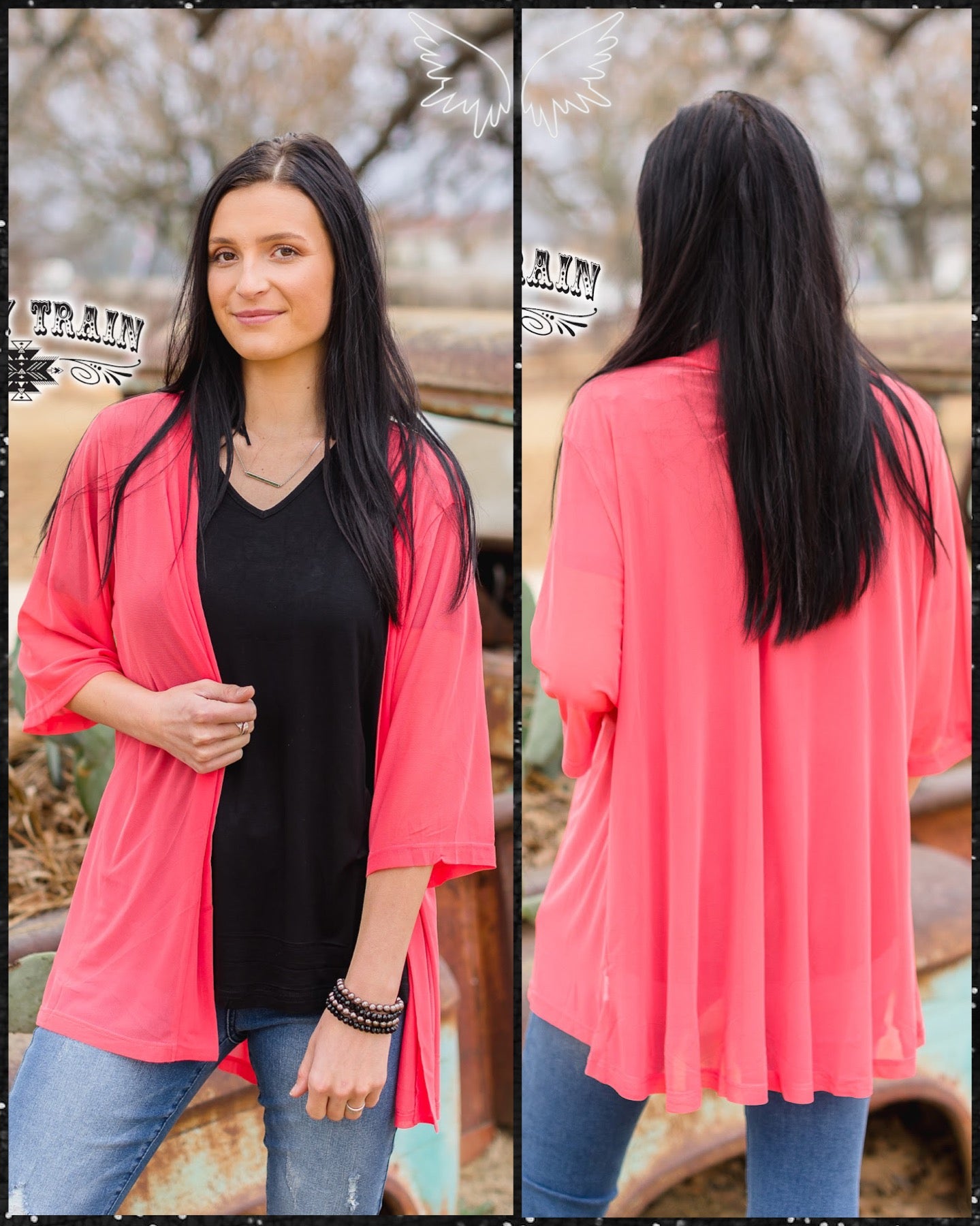 CROSSFIRE KIMONO {Coral}