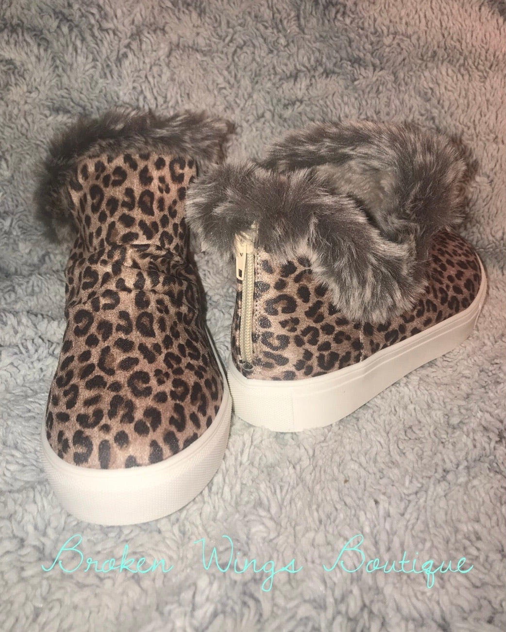 Leopard Plush Shoes