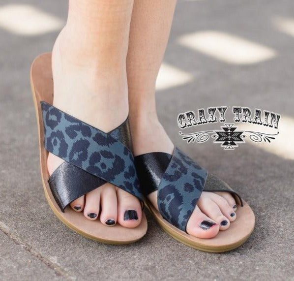 BEACH PLEASE SANDALS {{LEOPARD}}