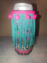 Load image into Gallery viewer, SLIM HOT PINK LEOPARD STRIPES {Koozie}
