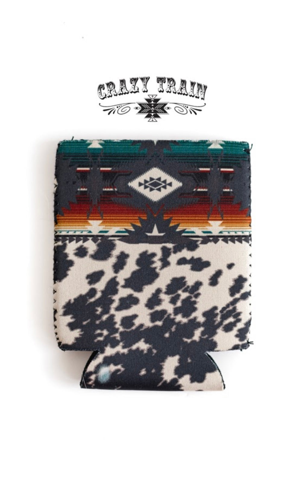 12 oz CAN KOOZIE {COWHIDE/SERAPE}