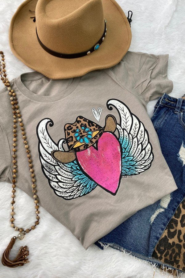 COWGIRL WINGS TEE