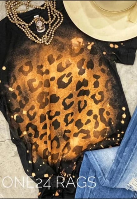 BLEACHED LEOPARD TEE