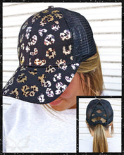 Load image into Gallery viewer, LYLAH LEOPARD MESH PONYTAIL CAP
