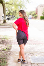 Load image into Gallery viewer, BLACK W/ SILVER STARS - BIKER BABE SHORTS
