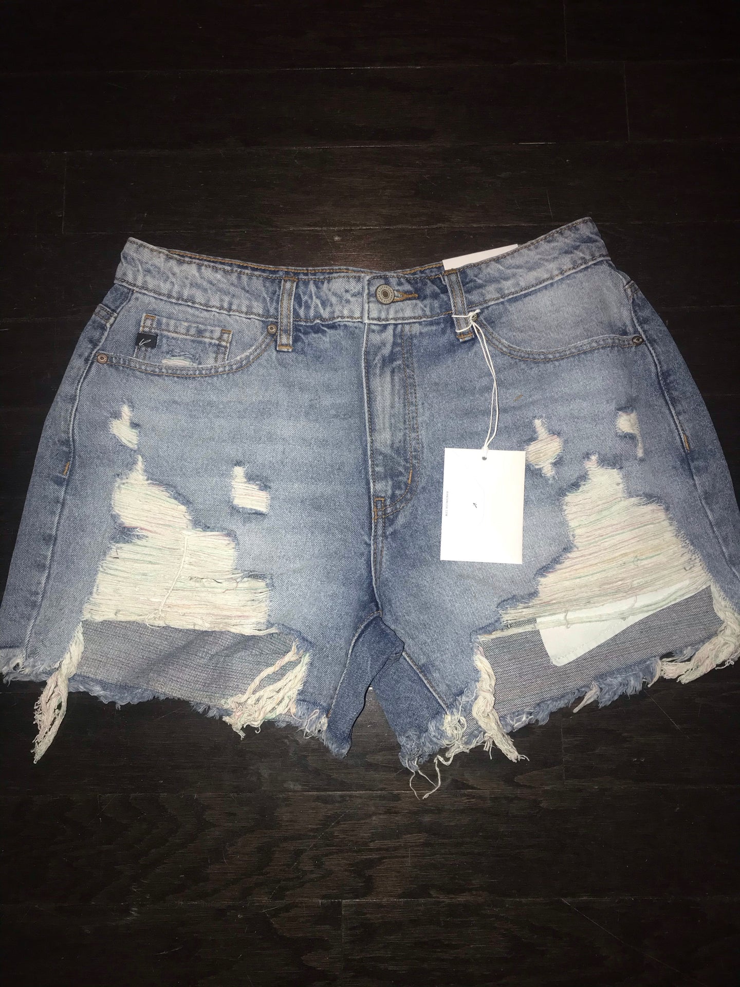 Ripped Denim Shorts