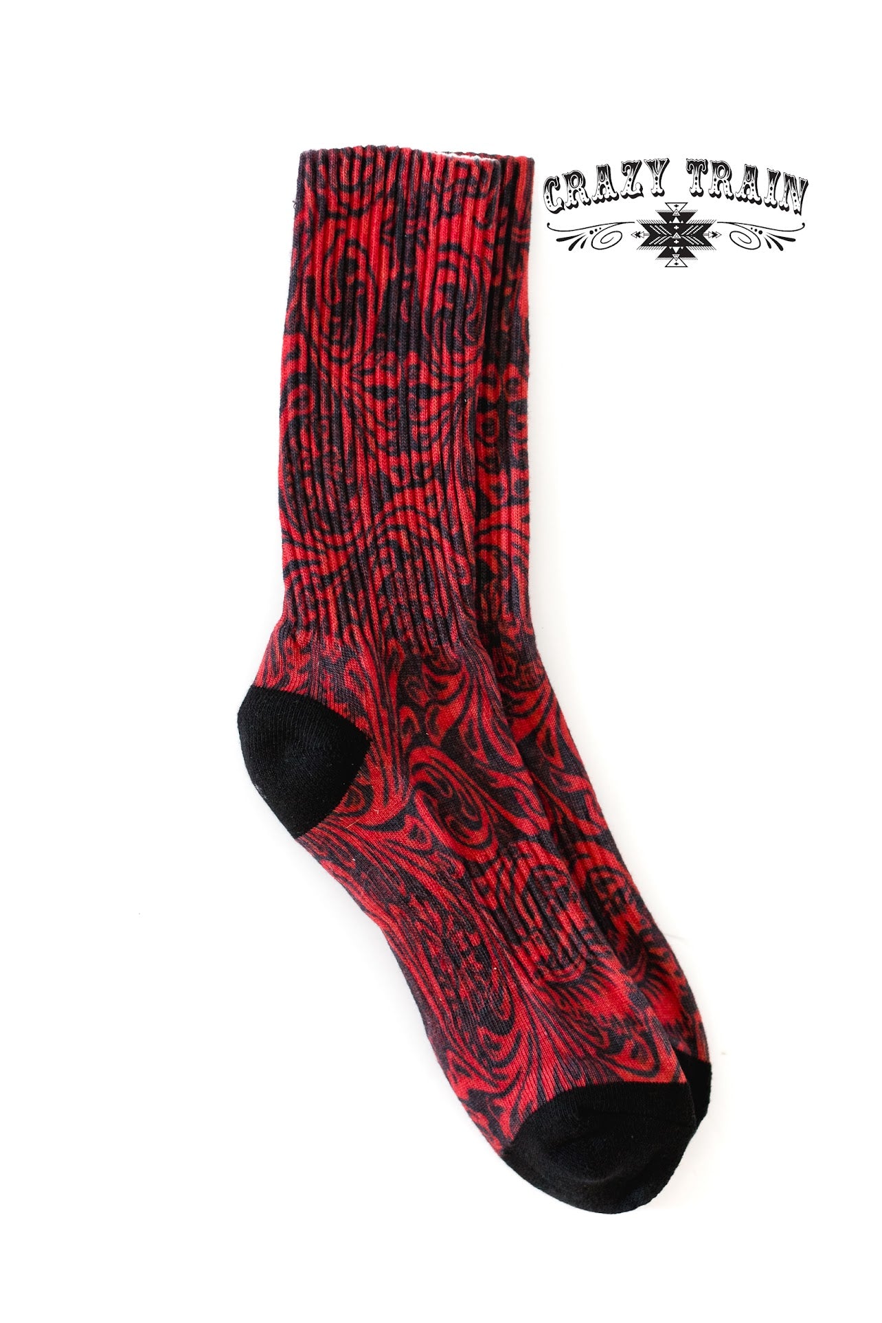 RED TOOLED SOCKS