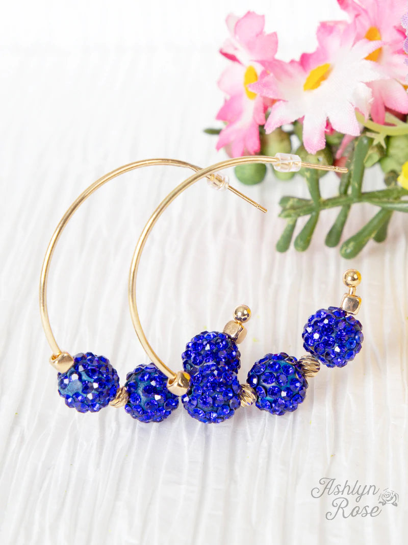 SAPPHIRE HOOP EARRINGS